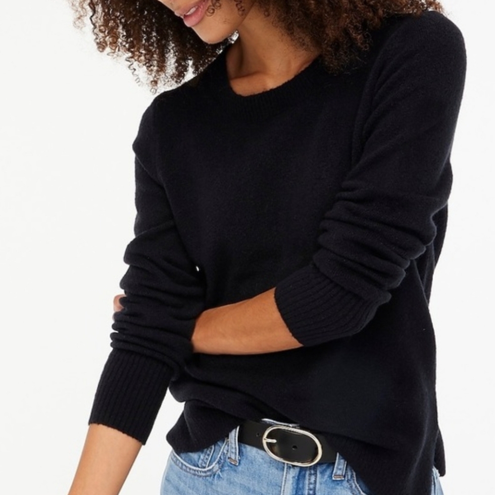 J. Crew Women's Black Crew Neck Sweater